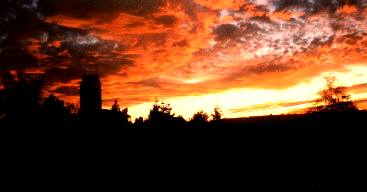 Abendhimmel ber Ostrach